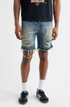 Billionaire Boys Club Bb Cadet Distressed Cutoff Denim Shorts