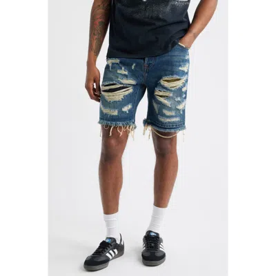 Billionaire Boys Club Bb Chronos Distressed Cutoff Denim Shorts