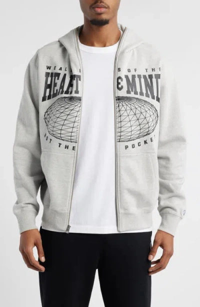 Billionaire Boys Club Bb Hmu French Terry Zip Hoodie In Heather Grey