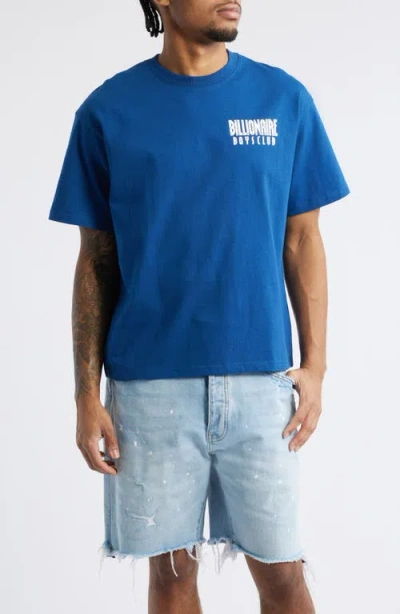 Billionaire Boys Club Bb Insignia Crop Graphic T-shirt In Navy Peony