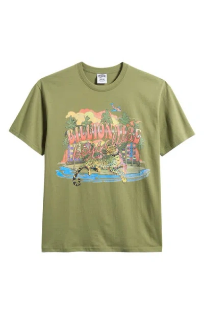 Billionaire Boys Club Bb Leopard Graphic T-shirt In Green
