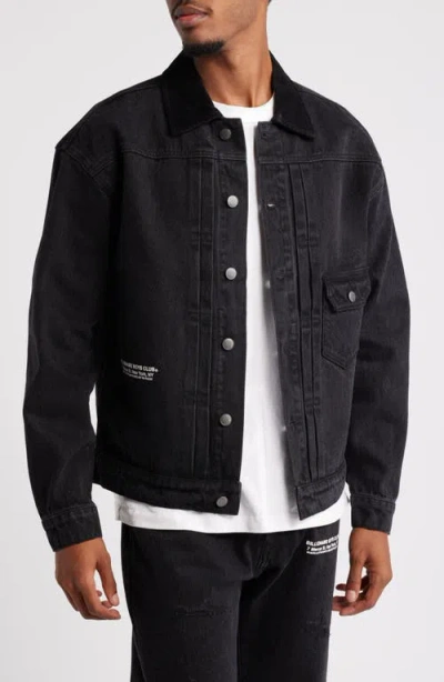 Billionaire Boys Club Bb Mind Denim Trucker Jacket In Dark Hive