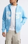 Billionaire Boys Club Bb Script Logo Zip Hoodie In Little Boy Blue