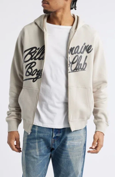 Billionaire Boys Club Bb Script Logo Zip Hoodie In Moonstruck