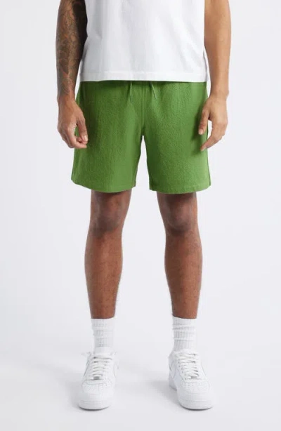 Billionaire Boys Club Bb Solar Cotton Seersucker Drawstring Shorts In Cactus