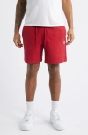 Billionaire Boys Club Bb Solar Cotton Seersucker Drawstring Shorts In Chili Pepper