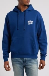 Billionaire Boys Club Bb World Tour Cotton Blend Graphic Hoodie In Blue Depths