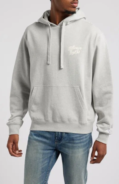 Billionaire Boys Club Bb World Tour Cotton Blend Graphic Hoodie In Heather Grey