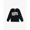 Billionaire Boys Club Black Kids Crewneck Brand-print Cotton-jersey Sweatshirt 4-16 Years 10