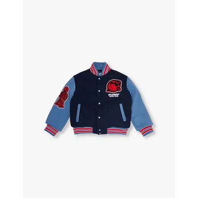 Billionaire Boys Club Kids' Astro Branded-motif Woven Jacket 6-16 Years In Black