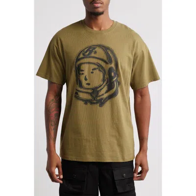 Billionaire Boys Club Branded Helmet Head Cotton Graphic T-shirt In Capulet Olive
