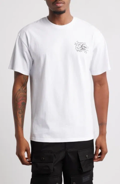 Billionaire Boys Club Cloud Burst Cotton Graphic T-shirt In White