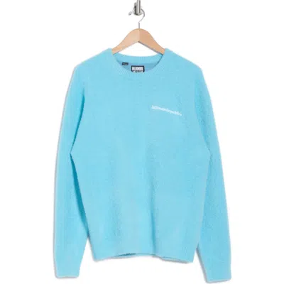 Billionaire Boys Club Fuzz Oversize Sweatshirt In Blue Topaz