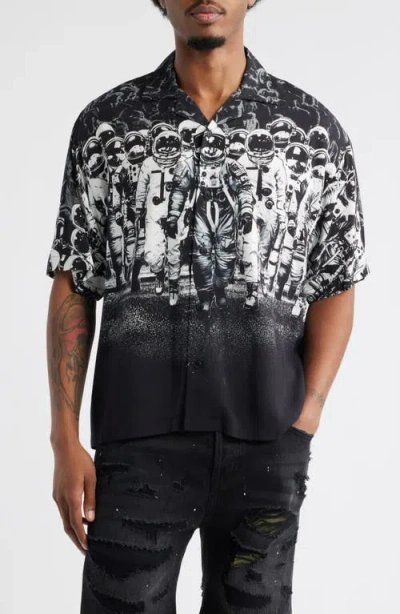 Billionaire Boys Club Journey Graphic Camp Shirt In Black