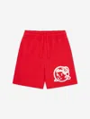 Billionaire Boys Club Kids Astro Helmet Sweat Shorts In Red