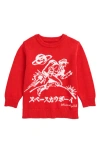 Billionaire Boys Club Kids' Bb Astro Wrangler Cotton Crewneck Sweater In Poppy Red