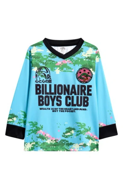 Billionaire Boys Club Kids' Billonario Fc Long Sleeve Jersey In Milky Blue