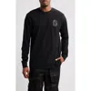 Billionaire Boys Club Line Helmet Long Sleeve Graphic T-shirt In Black
