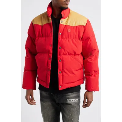 Billionaire Boys Club Lodge Puffer Jacket In Racing Red