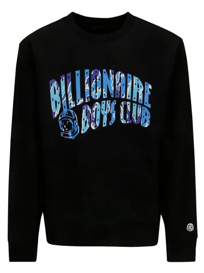 Billionaire Boys Club Camo Crew-neck Cotton Sweatshirt In Black