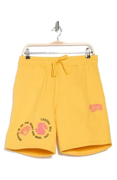 Billionaire Boys Club Mantra Cotton Blend Drawstring Shorts In Banana