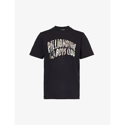 Billionaire Boys Club Mens Black Camo Arch Logo-print Cotton-jersey T-shirt