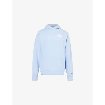 Billionaire Boys Club Mens Blue Arch Branded-print Cotton-jersey Hoody In Blue