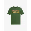 Billionaire Boys Club Mens Green Hook It Up Branded-print Cotton-jersey T-shirt