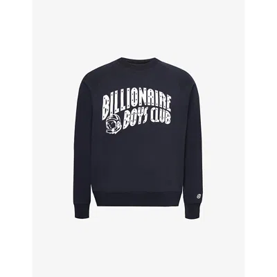 Billionaire Boys Club Mens Navy Arch Branded-print Cotton-jersey Sweatshirt