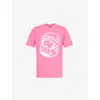 Billionaire Boys Club Mens Pink Astro Helmet Branded-print Cotton-jersey T-shirt
