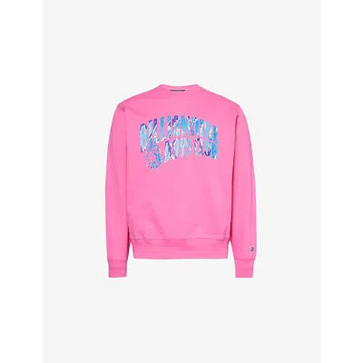 Billionaire Boys Club Mens Pink Brand-patch Relaxed-fit Cotton-jersey Sweatshirt
