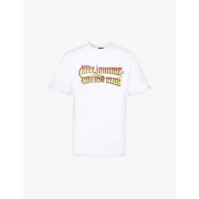 Billionaire Boys Club Mens White Hook It Up Branded-print Cotton-jersey T-shirt