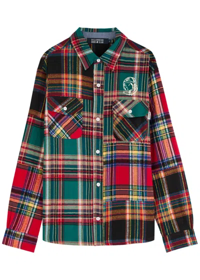 Billionaire Boys Club Plaid Logo-embroidered Flannel Shirt In Multicoloured 1