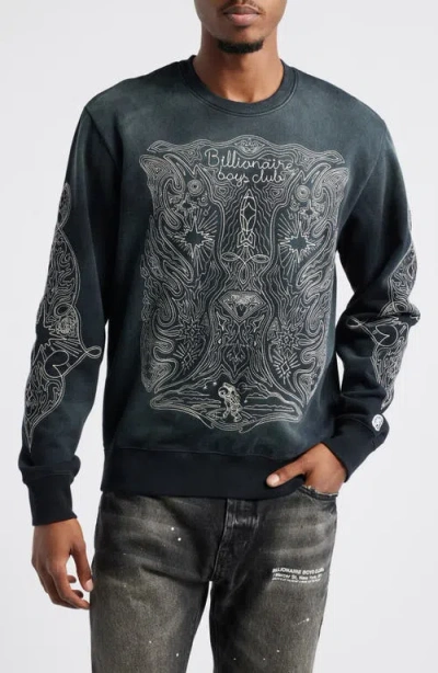 Billionaire Boys Club Shooting Star Embroidered Graphic Sweatshirt In Black