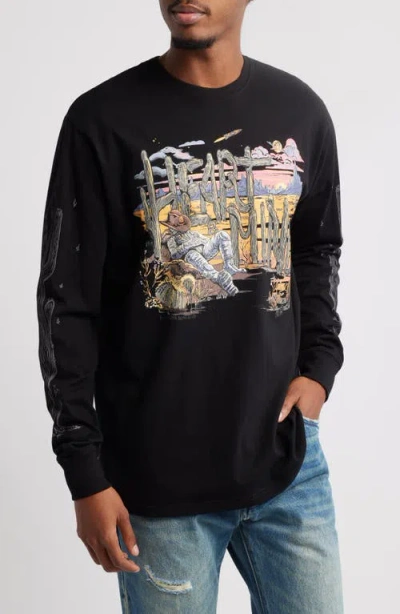 Billionaire Boys Club Siesta Long Sleeve Cotton Graphic T-shirt In Black