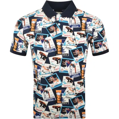 Billionaire Boys Club Ski Print Polo Multi In Navy
