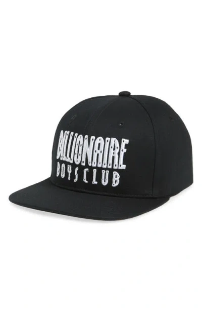 Billionaire Boys Club Straight Font Snapback Baseball Cap In Black