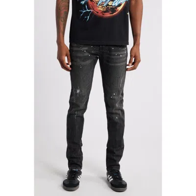 Billionaire Boys Club Trek Ripped Paint Splatter Slim Fit Jeans In Full Moon
