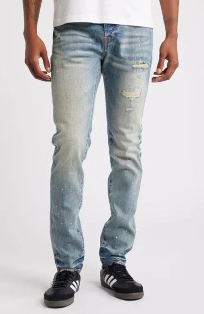 Billionaire Boys Club Trek Slim Fit Ripped Jeans In Gamma Ray