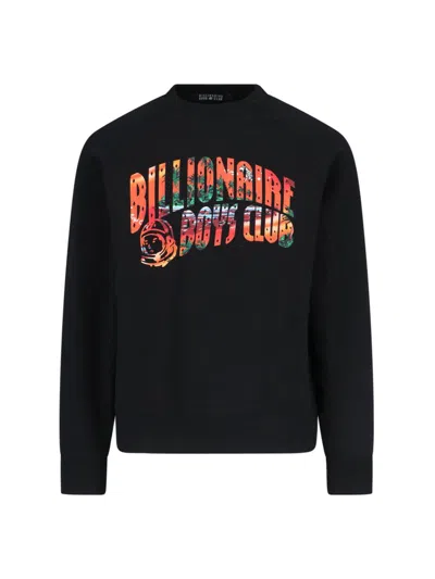 Billionaire Boys Club Tropical Island Fill Arch Logo Crewneck Sweatshirt In Black
