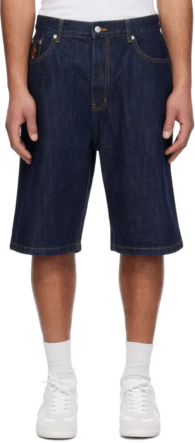Billionaire Boys Club Blue Astro Denim Shorts In Indigo