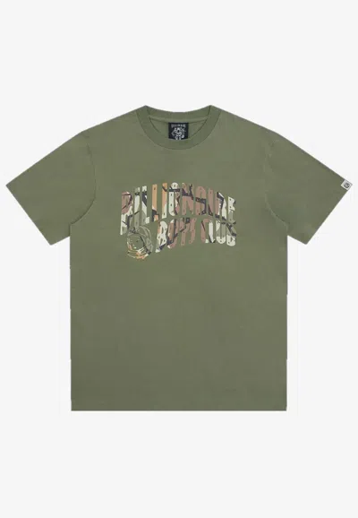 Billionaire Boys Club Camo Logo Print Crewneck T-shirt In Green