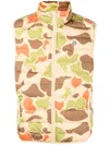 BILLIONAIRE BOYS CLUB CAMOUFLAGE-PATTERN PADDED GILET