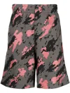 BILLIONAIRE BOYS CLUB CAMOUFLAGE-PRINT BERMUDA SHORTS