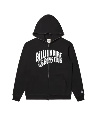 Billionaire Boys Club Kids' Classic Curve Logo Full Zip Hoodie In Black