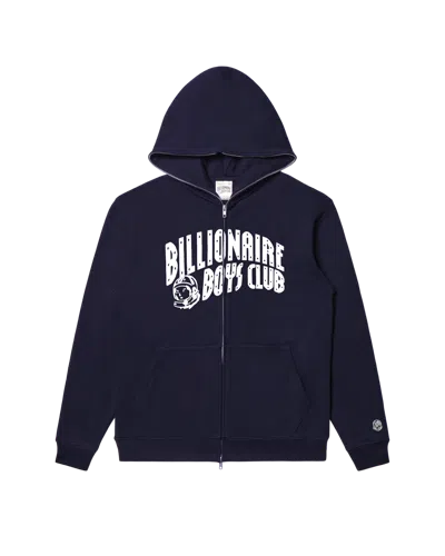 Billionaire Boys Club Kids' Classic Curve Logo Full Zip Hoodie In Navy