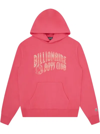 Billionaire Boys Club Classic Curve Logo Hoodie In Pink
