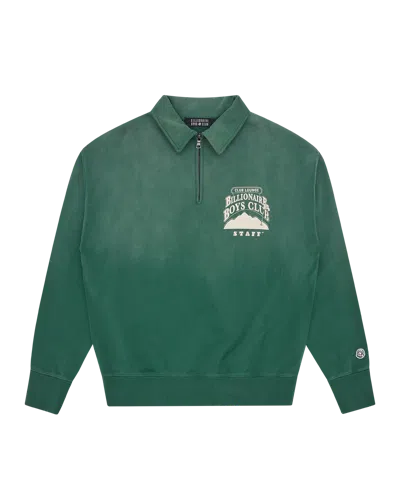 Billionaire Boys Club Kids' Country Lounge Quarter Zip Crewneck In Green