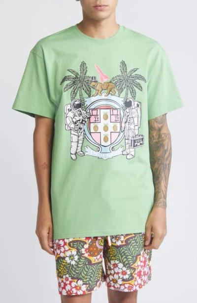 Billionaire Boys Club Crest Cotton Graphic T-shirt In Green Tea