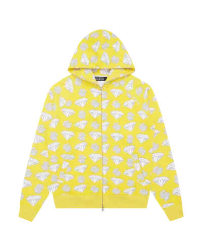 Billionaire Boys Club Kids' Diamonds & Dollars Zip-through Hood In Yellow
